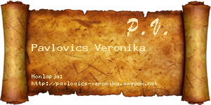 Pavlovics Veronika névjegykártya