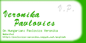 veronika pavlovics business card